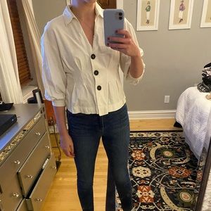 Free people button blouse